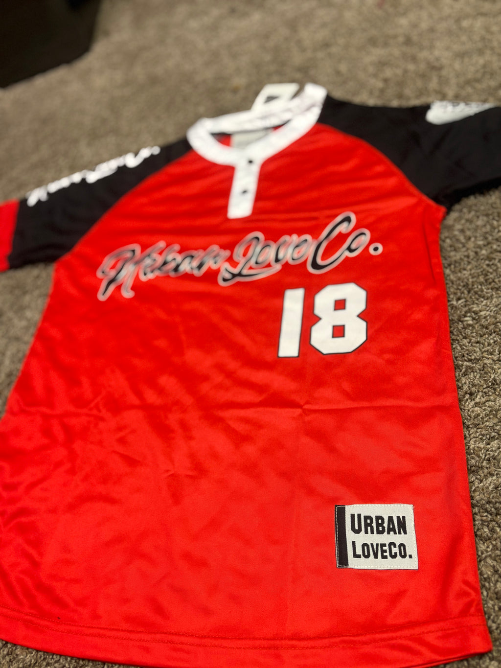 UrbanLoveCo. Varsity Mesh Jersey – Red/Black