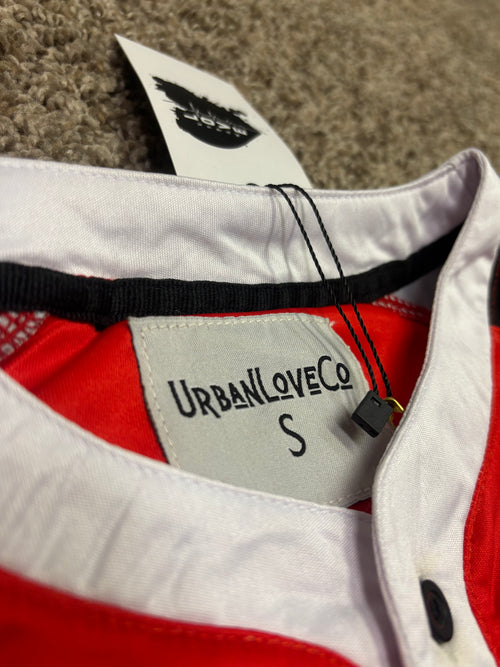 UrbanLoveCo. Varsity Mesh Jersey – Red/Black