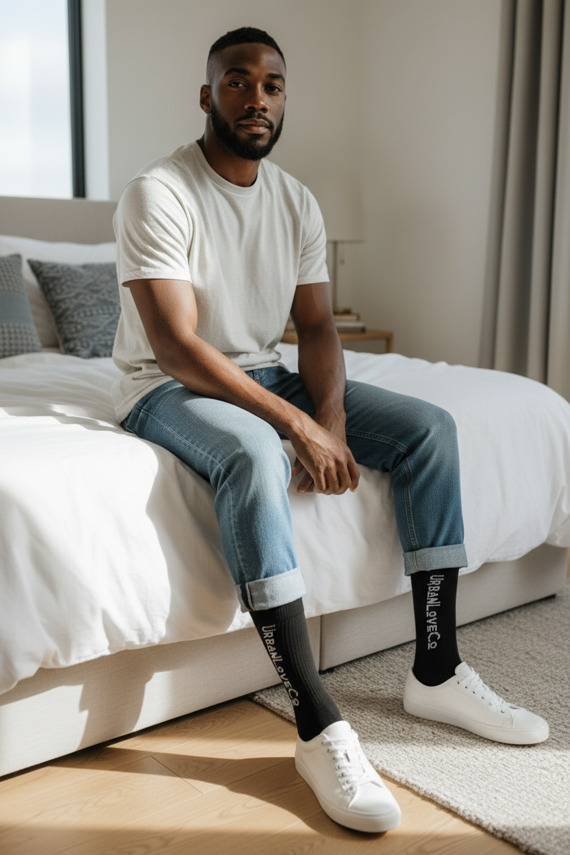 Black “UrbanLoveCo” Socks