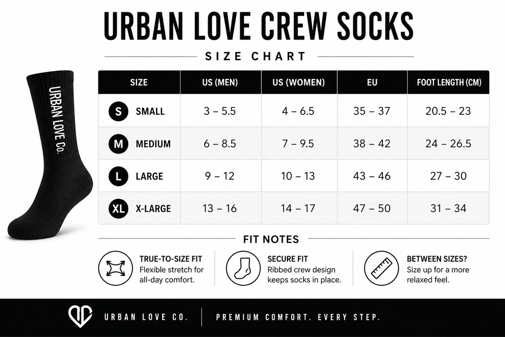 Black “UrbanLoveCo” Socks